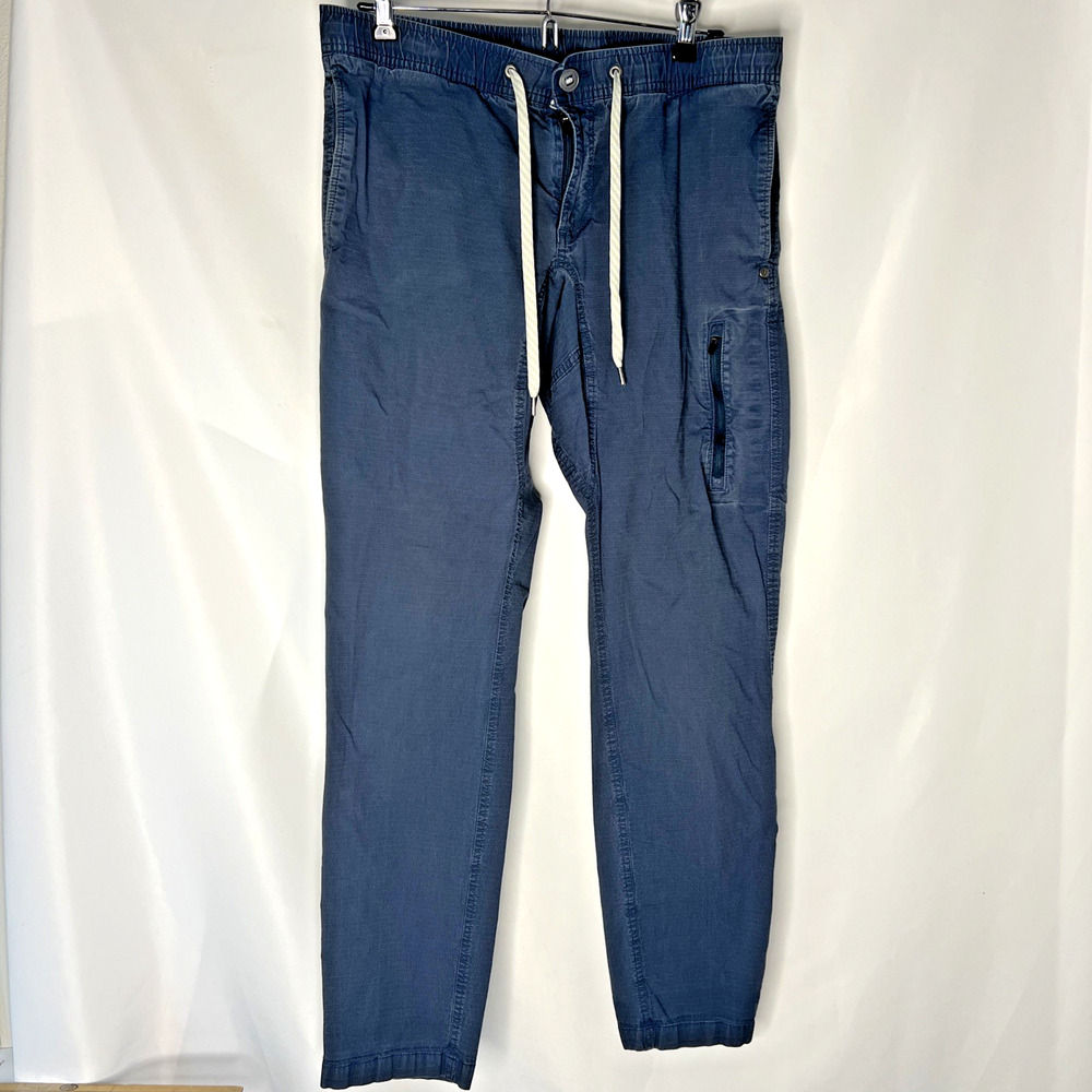Vuori Ripstop Dura Pants Womens Large Blue Drawstring Stretch Climbing Hiking